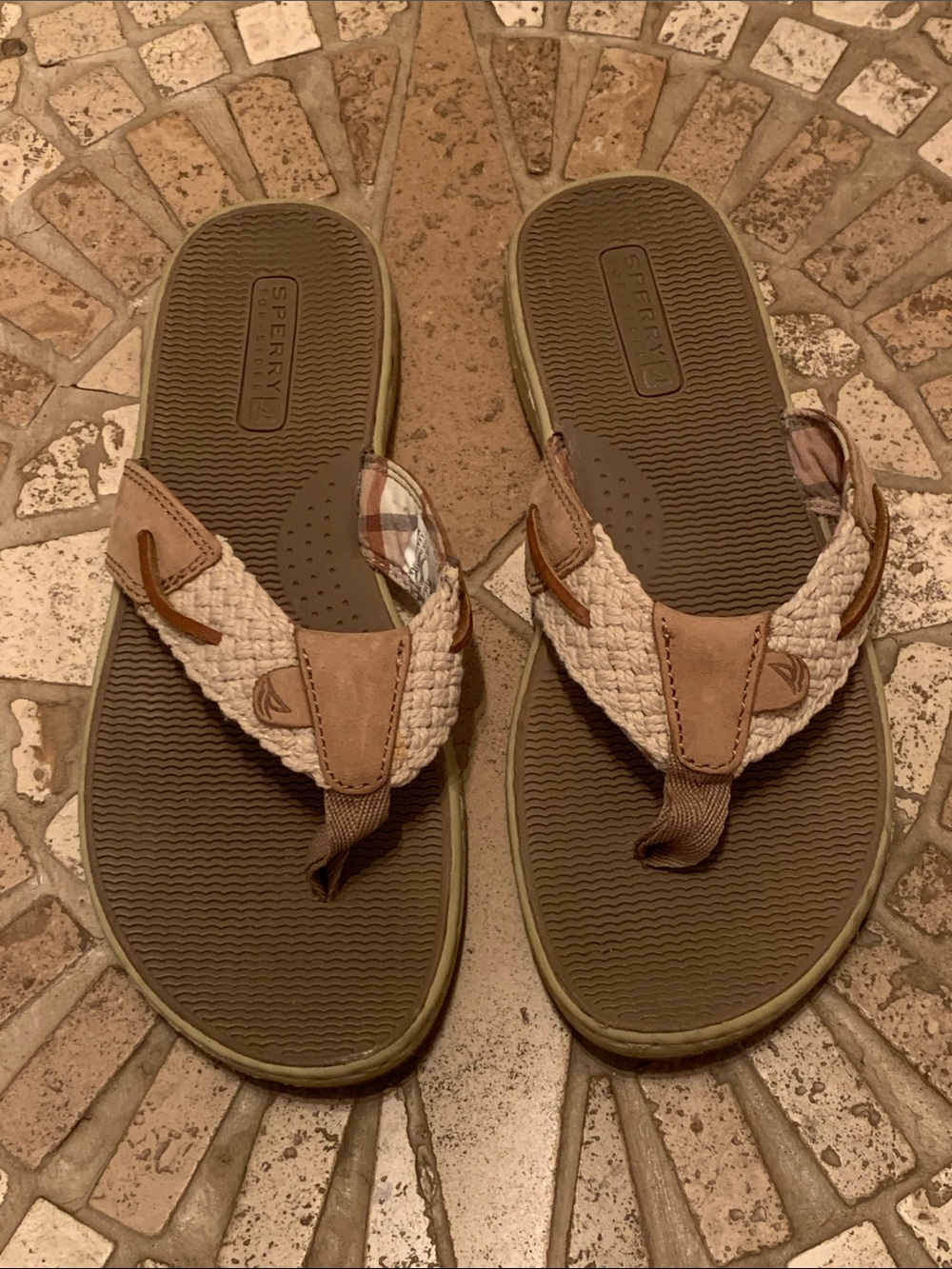 Sperry Parrotfish Braided Strap Flip Flops